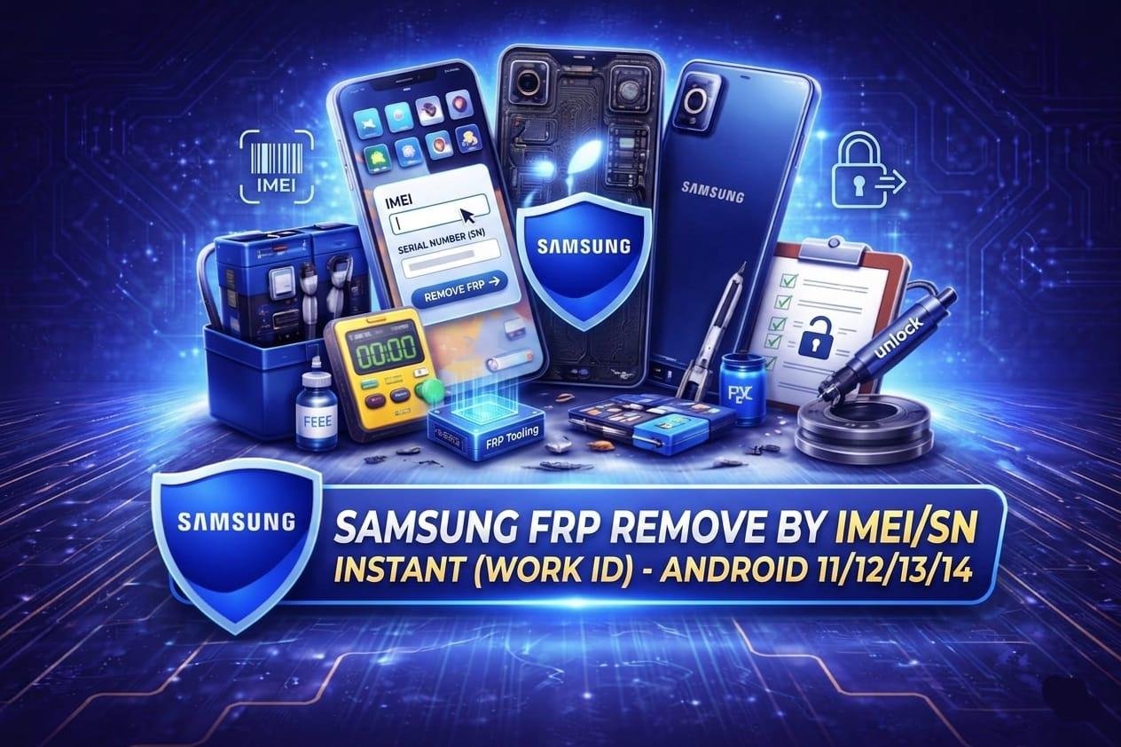 @ Samsung FRP Remove By IMEI/SN - Instant (Work id) - Android 11/12/13/14