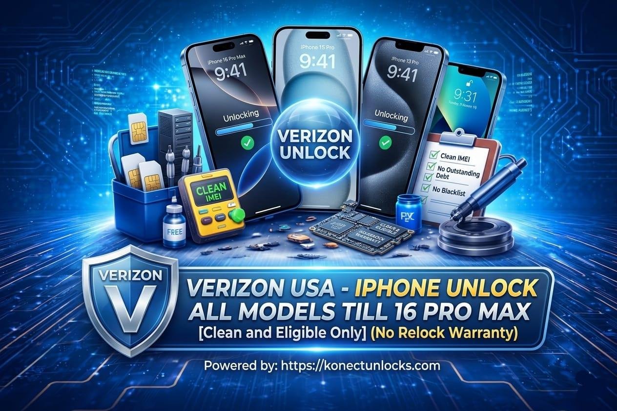 Verizon USA - iPhone Unlock All Models Till 16 Pro Max [Clean and Eligible Only]  (No Relock Warranty)